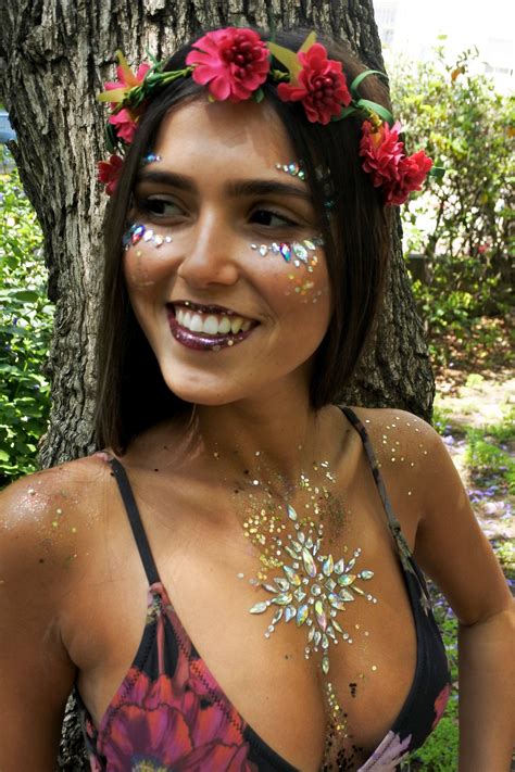 Festival Face Jewels Holographic Rave Outfit Crystal Face Etsy