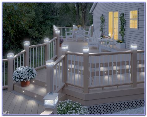 Solar Powered Deck Post Lights - Decks : Home Decorating Ideas #DQ2O1Nm609