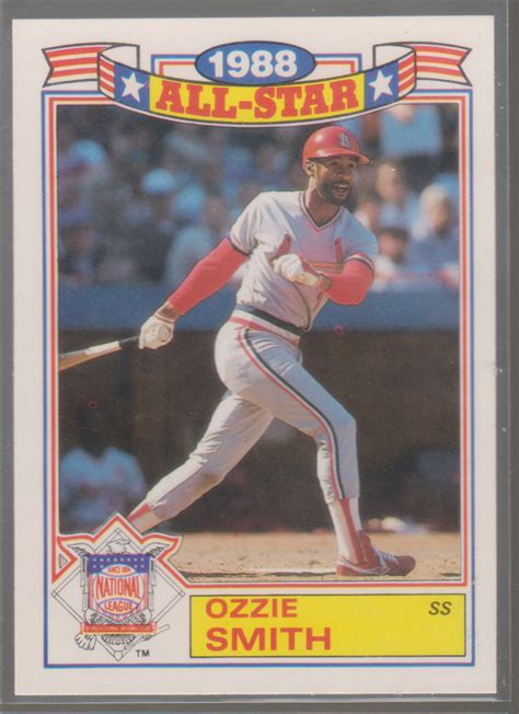 1989 Topps 1988 All Star Game Commemorative Set 16 Ozzie Smith EBay