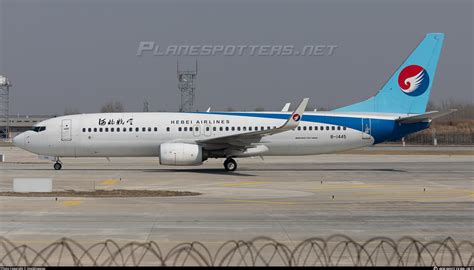 B 1445 Hebei Airlines Boeing 737 8LW WL Photo By HuoMingxiao ID