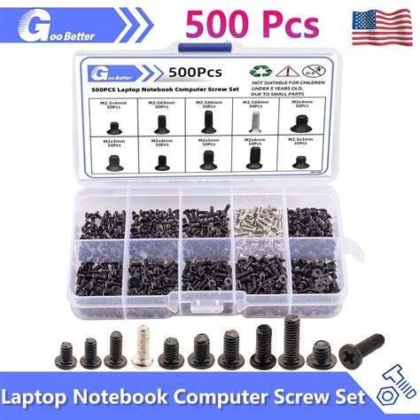 500pcs Laptop Notebook Computer Screw Set M2 M2 5 M3 Screws Repair Tool Kit Box Ebay