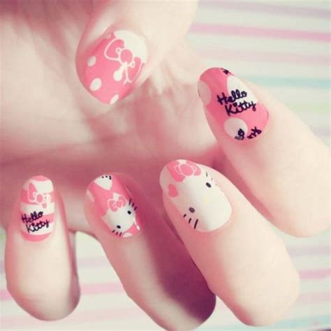 12 Cute Hello Kitty Nail Design Ideas Kitty Nail Nail Art Pretty Designs