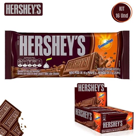 Kit 16 Unidades Chocolates Barras Hershey S Ovomaltine 92g Submarino