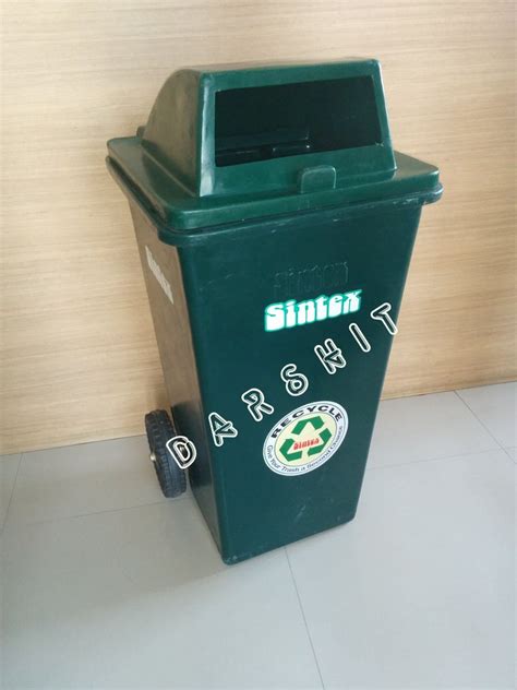 Green Plastic Sintex Waste Bin With Wheels With Open Type At Rs 2400 In