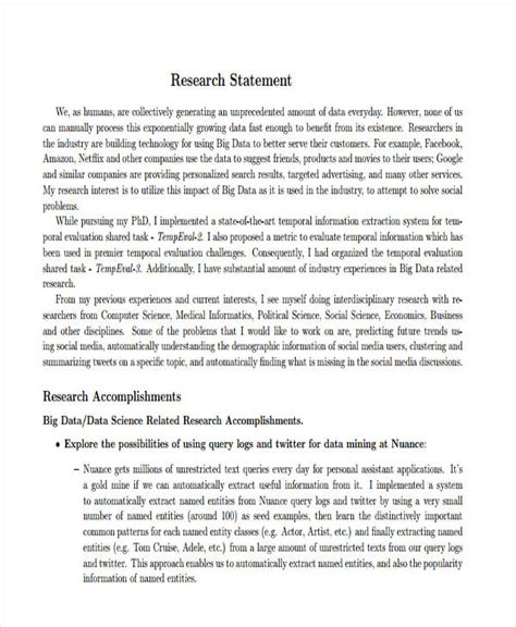 Research Statement 10 Examples Format How To Write Pdf