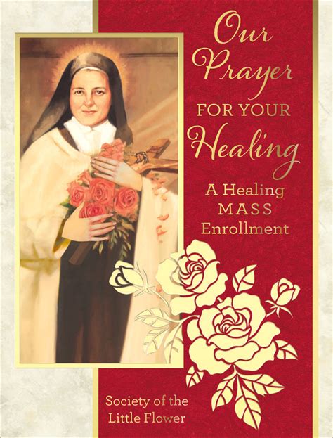 Healing Mass Card Society Of The Little Flower Us