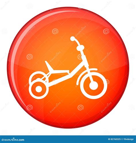 Tricycle Icon Flat Style Stock Vector Illustration Of Ride 82760325