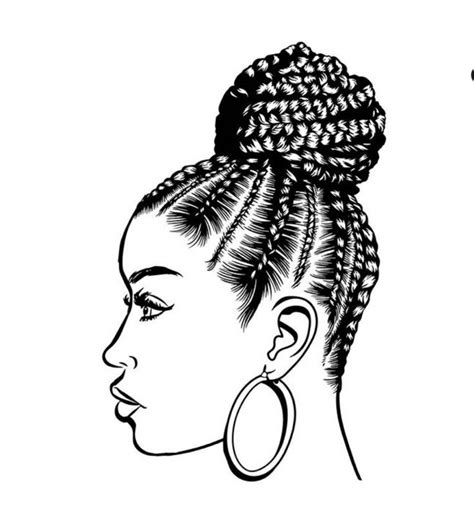 Stunning Braids Illustration