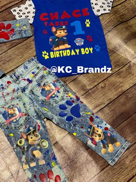 Paw Patrol 3pc Birthday Outfit Etsy