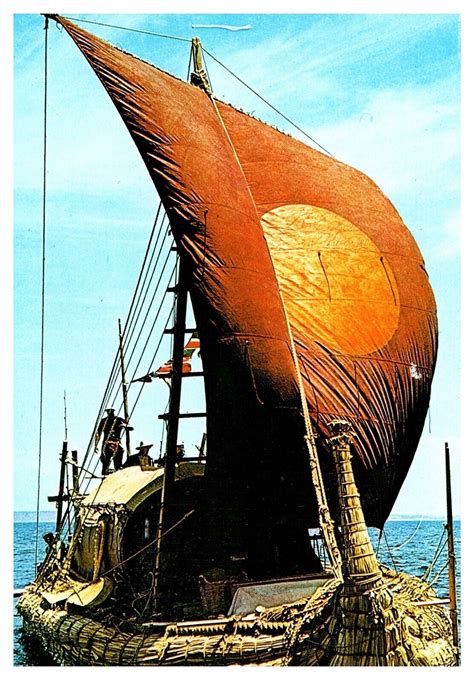 Oslo Norway Kon Tiki Museum Chrome Ship Ocean Postcard UNP Europe