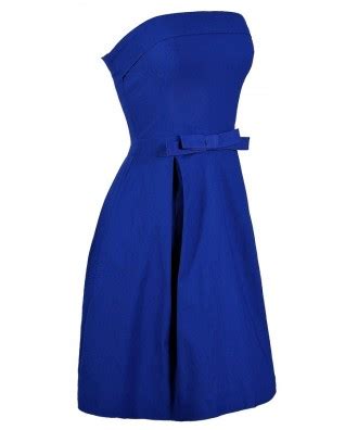 Bright Blue Bow Dress, Cute Blue Dress, Blue Bow Dress, Bright Blue A ...