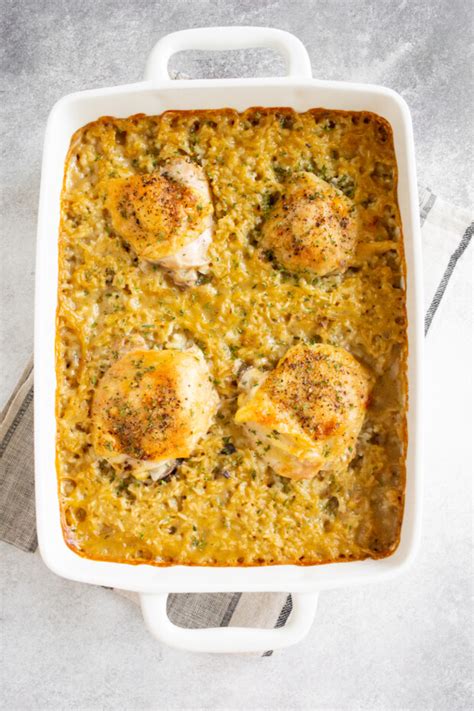 Easy Chicken And Rice Casserole Nutmeg Nanny