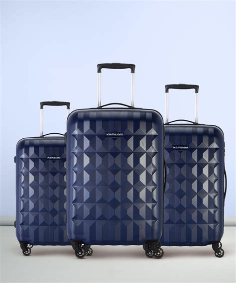 Kamiliant By American Tourister Kam Spectrum 3 Set Md Blu Cabin Check