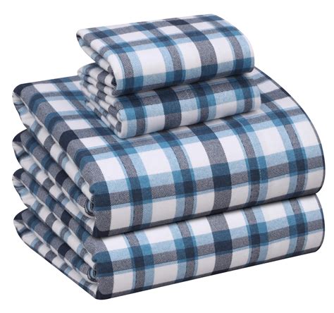 Ruvanti Flannel Sheets King Size 100 Cotton Brushed Flannel Bed