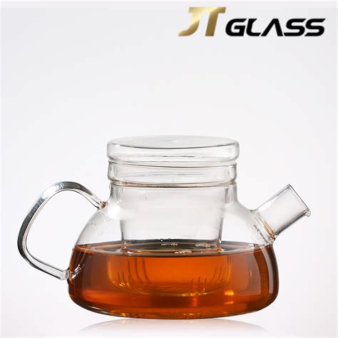 Wholesale Fire Resistant Glass Teapot Borosilicate Glass Tea Pot Heat