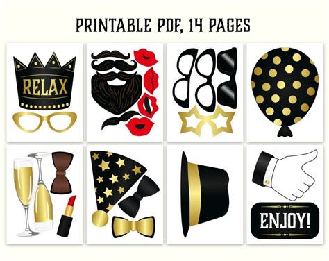 Retirement Photo Booth Props Printable PDF Retirement Party Etsy