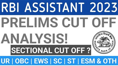 RBI ASSISTANT 2023 PRELIMS CUT OFF ANALYSIS RBI ASSISTANT PRE CUT OFF