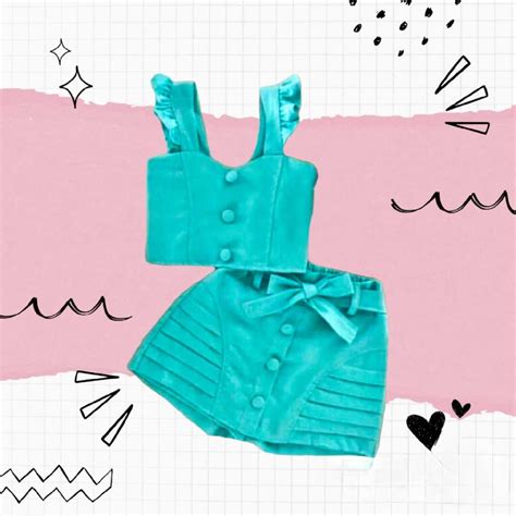 Conjunto Menina Infantil Verão Short Saia e Cropped Linho Shopee Brasil