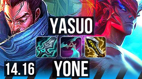 YASUO Vs YONE MID 6 1 9 800 Games Dominating NA Master 14 16