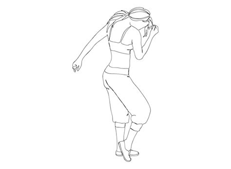 Premium Vector Hip Hop Dancer Single Line Art Drawing Continues Line