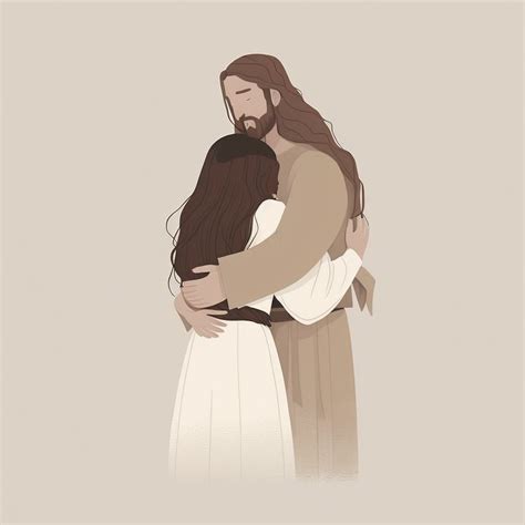 Jesus Christ hugging woman | Jesus artwork, Jesus christ artwork, Jesus ...