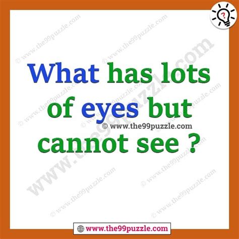 What Has Eyes But Can T See Riddle Answer Brainzilla