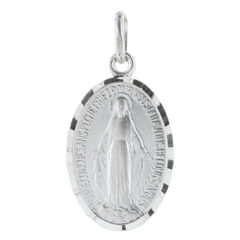 Médaille Miraculeuse En Argent Et Bords Diamantés