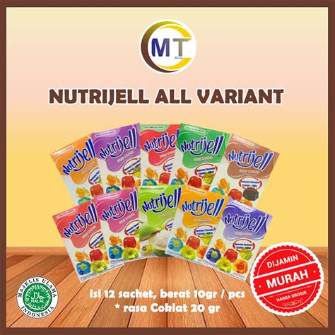 Nutrijell Gram Instant Jelly Pudding Nutrijel Fruit Flavor And