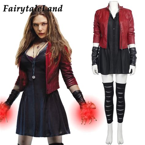 Avengers Age of Ultron cosplay costumes Carnival Halloween Cosplay Wanda Maximoff Scarlet Witch ...