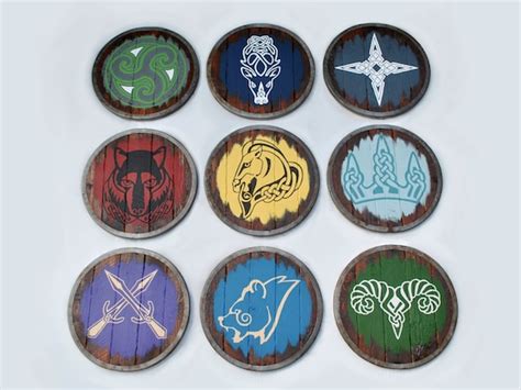 Bundle Of All 9 Skyrim Hold Shield Design Replicas Made From Etsy