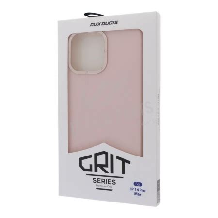 Dux Ducis Grit Series Pu Back Case With Magsafe For Iphone Pro Max Pink