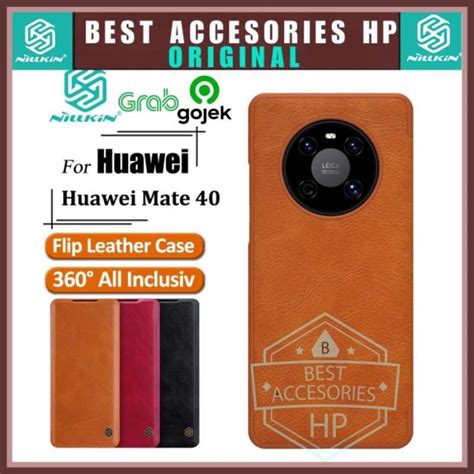 Jual Huawei Mate Nillkin Qin Original Hard Case Flip Leather Book