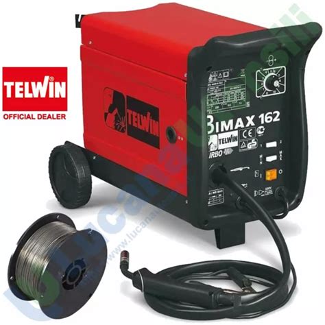 Saldatrice A Filo Continuo Mig Mag Gas Flux Telwin Professionale Bimax