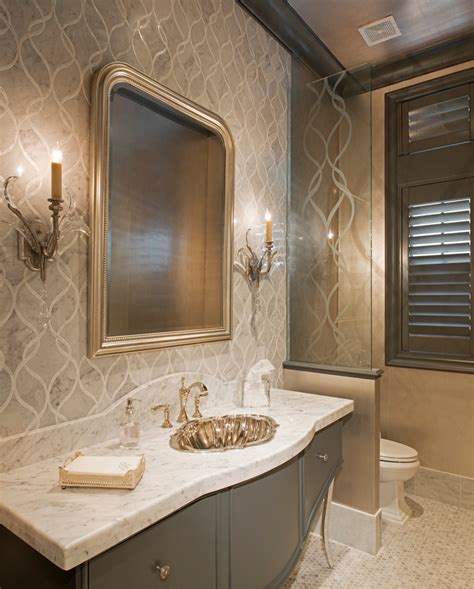 Southern Transitional Transitional Powder Room Houston By Matt Powers Custom Homes