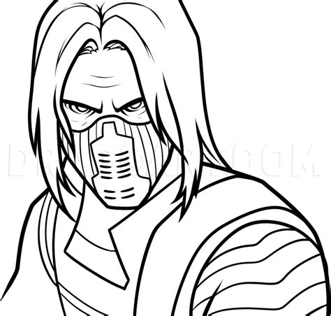 How To Draw The Winter Soldier Step By Step Drawing Guide By Dawn