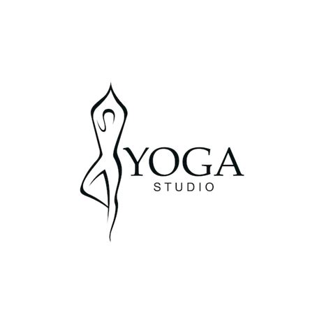 Icono De Pose De Yoga Vector Premium