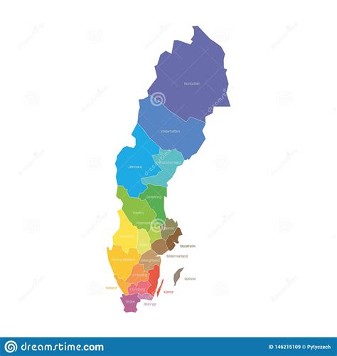 Counties Of Sweden Map Of Regional Country Administrative Divisions