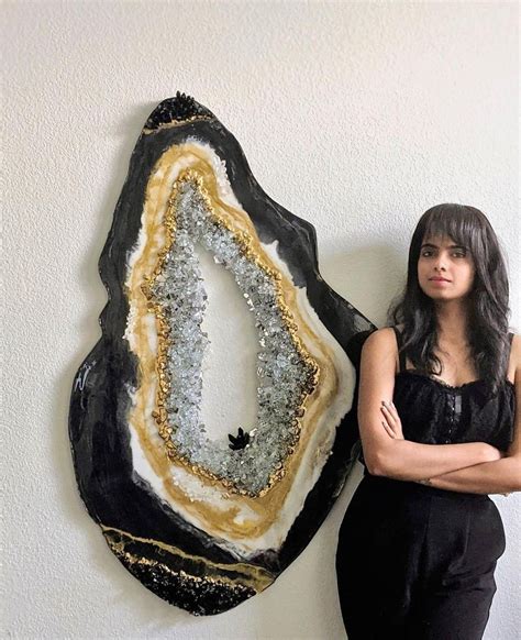 Diy Resin Art Resin Crafts Abstract Floral Art Geode Art Door