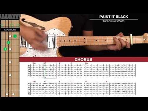 Paint It Black Guitar Cover The Rolling Stones 🎸|Tabs + Chords ...