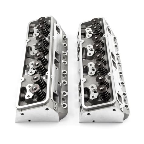 Chevy 350327 64cc 190cc Angle Plug Aluminum Cylinder Heads 205 Intake 160 Exhaust Stainless