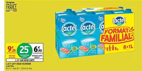 Promo Lait Uht Demi Cr M Lactel Chez Intermarch Hyper Icatalogue Fr