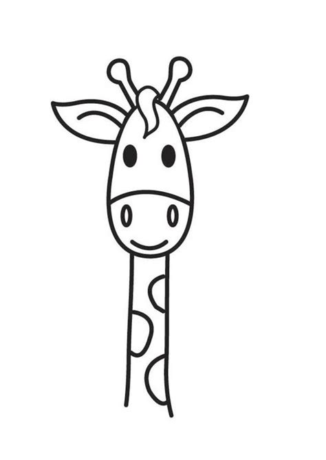 Coloring page Giraffe Head - img 17897. | Giraffen zeichnen, Zeichnung ...