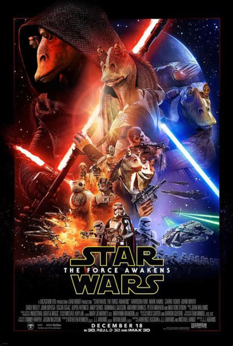 Jar Jar Binks Version | Star Wars: The Force Awakens Poster Parodies ...