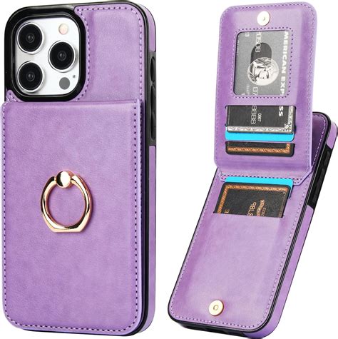 Kihuwey For Iphone 15 Pro Max Case Wallet With Credit Card Holder 360° Rotation