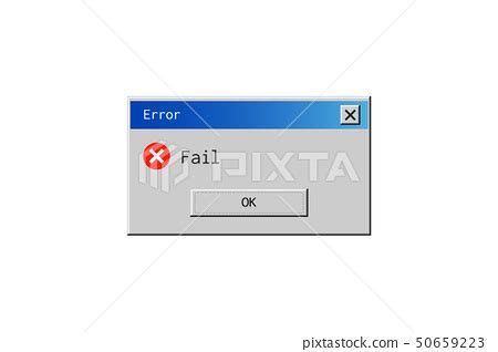 Classic Window Alert Dialog Box Of System Error Stock Illustration