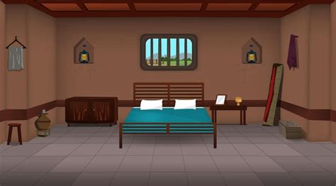 Premium Vector Village Room Inside Cartoon Background Vector Poor