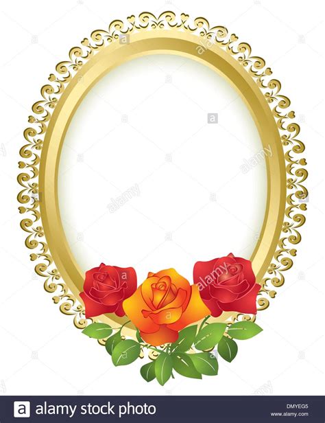 Vector Decorative Oval Frame Banque De Photographies Et Dimages