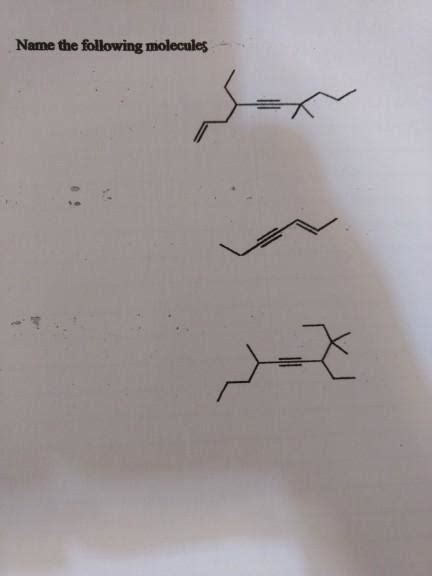 Solved Name The Following Molecules Sex