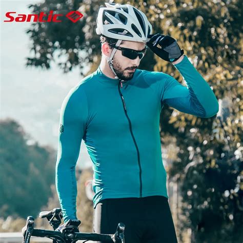 Santic Maillot De Cyclisme Pour Hommes Manches Longues Coupe