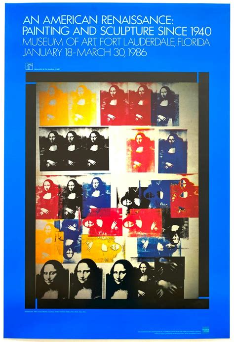 Fabulous Official Andy Warhol Mona Lisa Rare Original Museum Exhibition